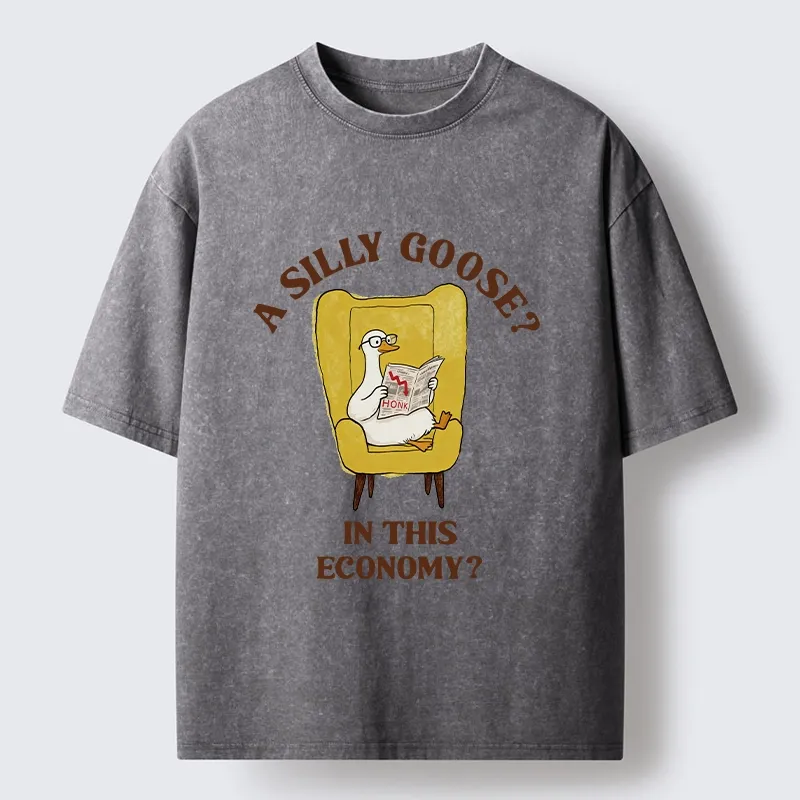 Tokyo-Tiger Meme Goose Surviving The Recession Washed T-Shirt