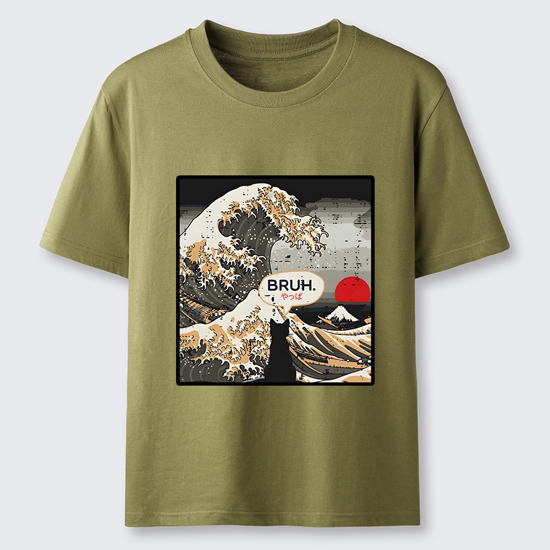 Tokyo-Tiger Great Wave Cat Bruh Classic T-Shirt