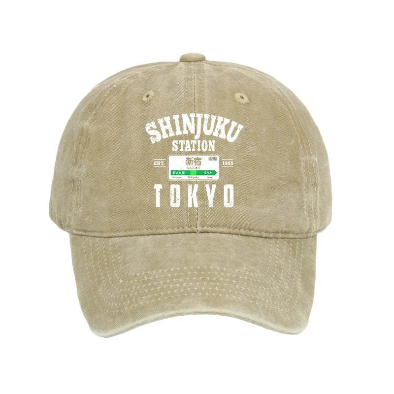 Tokyo-Tiger Shinjuku Station Yamanote Line Washed Cap