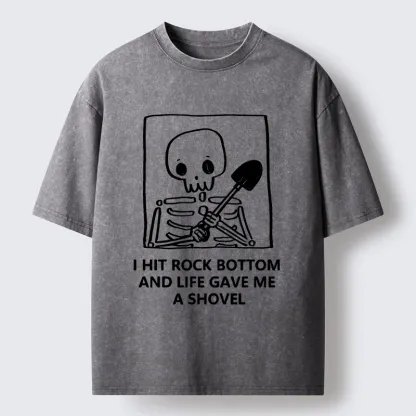 Tokyo-Tiger Relatable Skeleton Life Meme Washed T-Shirt