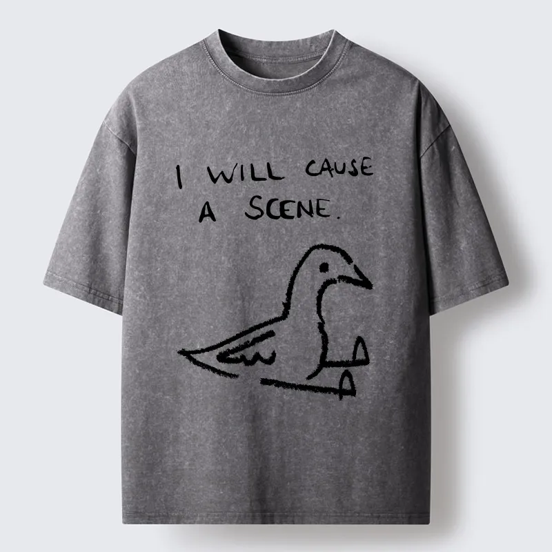 Tokyo-Tiger Pigeon Cause Trouble Meme Washed T-Shirt