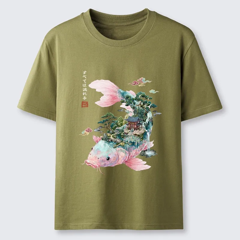 Tokyo-Tiger Journey Of The Flowing Koi Classic T-Shirt