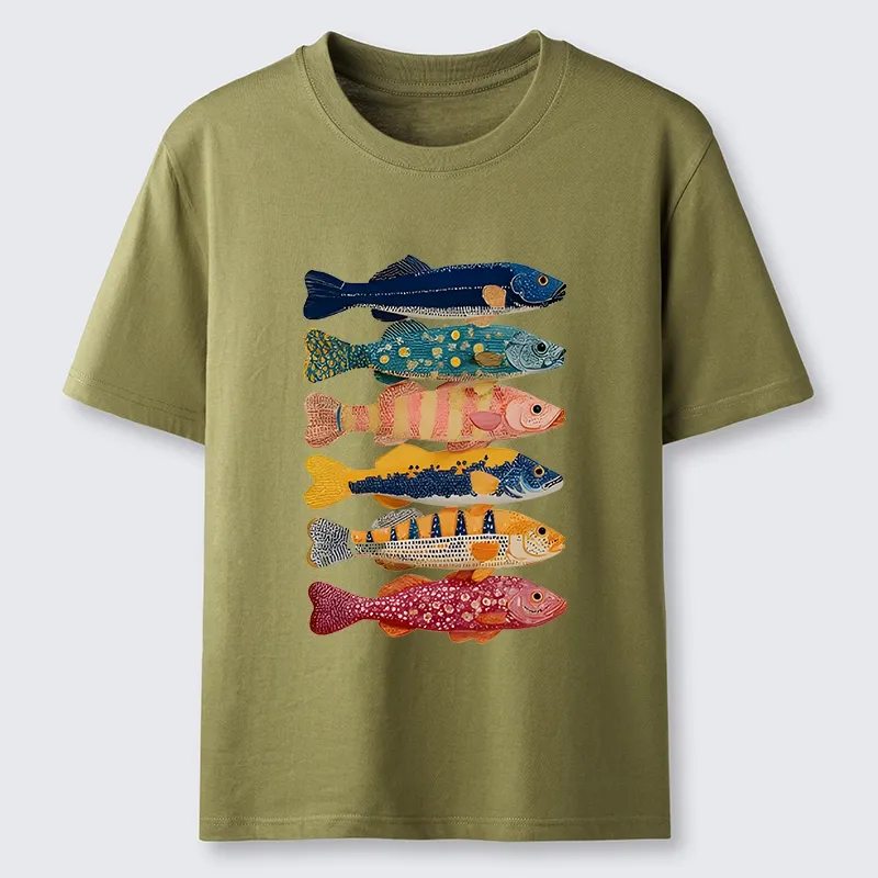 Tokyo-Tiger Colorful Fish Art Collection Classic T-Shirt