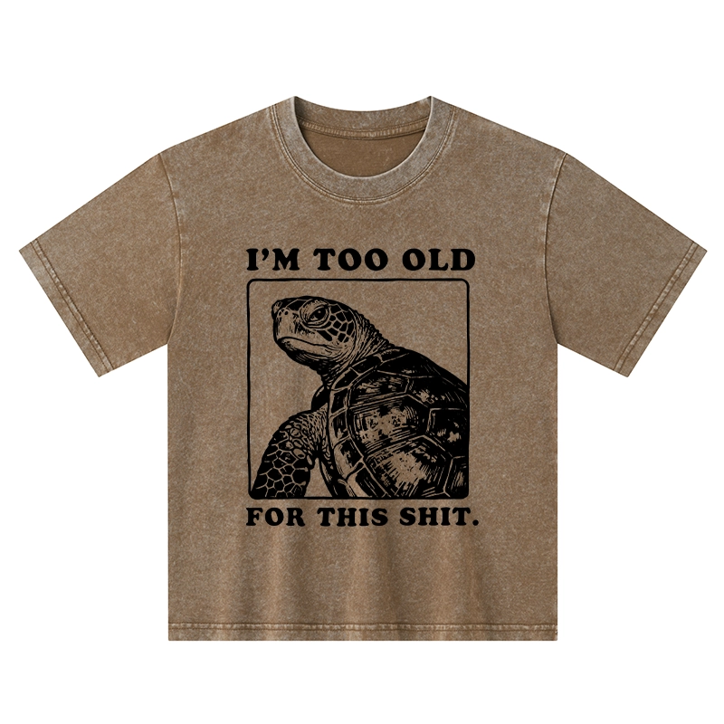 Tokyo-Tiger Turtle I Quit Meme Energy Washed T-Shirt