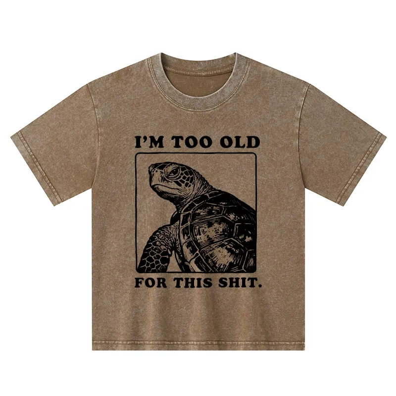 Tokyo-Tiger Turtle I Quit Meme Energy Washed T-Shirt