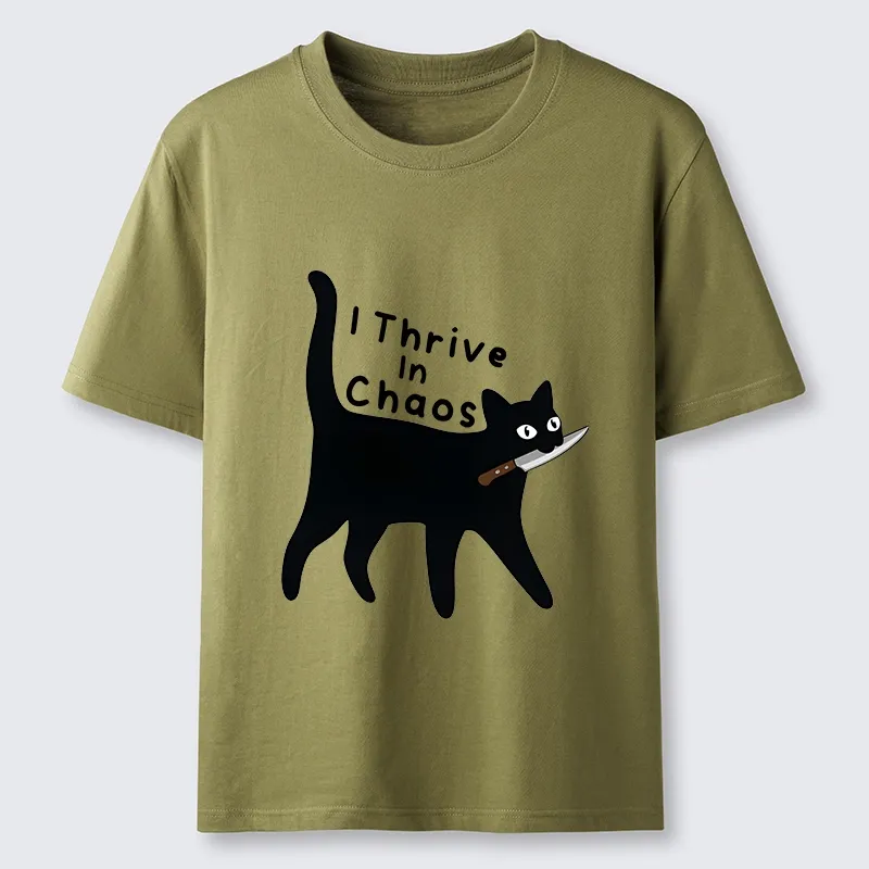Tokyo-Tiger Chaotic Black Cat With Knife Classic T-Shirt