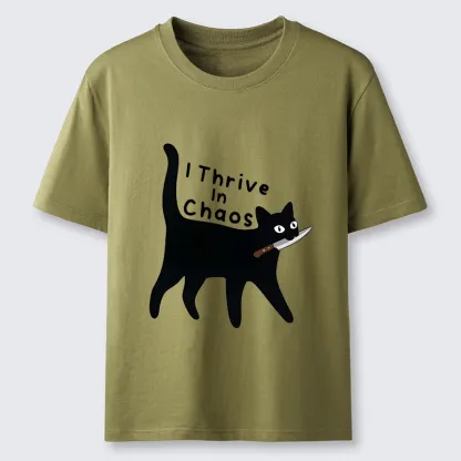 Tokyo-Tiger Chaotic Black Cat With Knife Classic T-Shirt