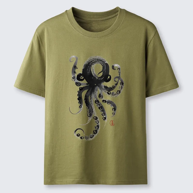 Tokyo-Tiger Japanese Ink Octopus Art Classic T-Shirt