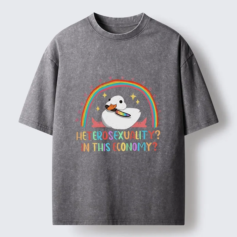 Tokyo-Tiger Duck Says No To Heteronormativity Washed T-Shirt
