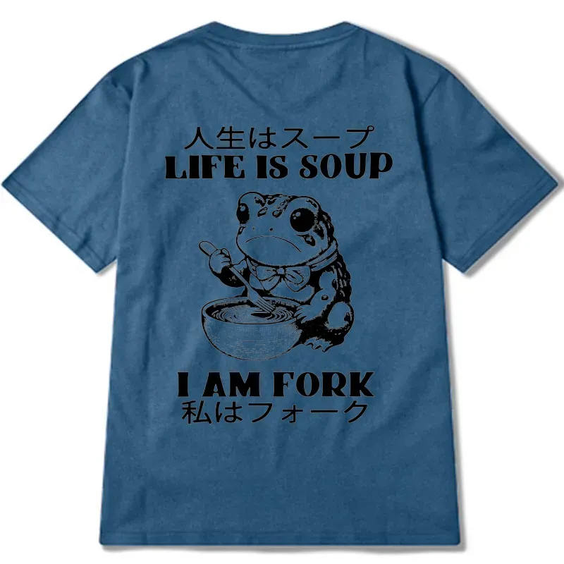 Tokyo-Tiger Life Is Soup I Am Fork Back Classic T-Shirt
