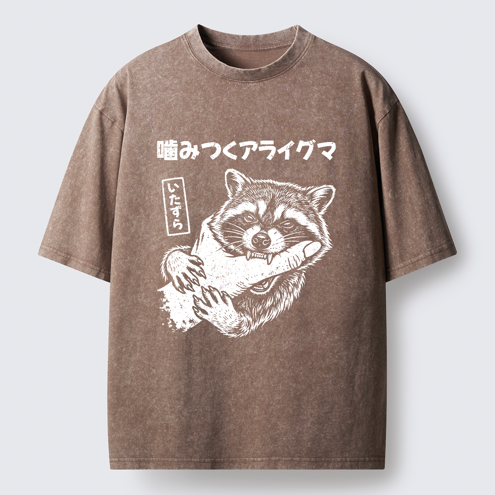 Tokyo-Tiger Naughty Raccoon Washed T-Shirt