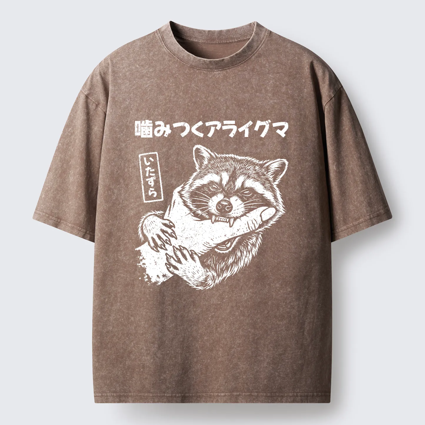 Tokyo-Tiger Naughty Raccoon Washed T-Shirt