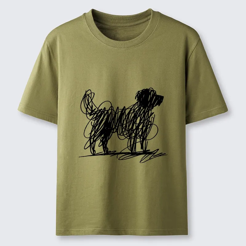 Tokyo-Tiger Scribble Dog Art Funny Vibe Classic T-Shirt