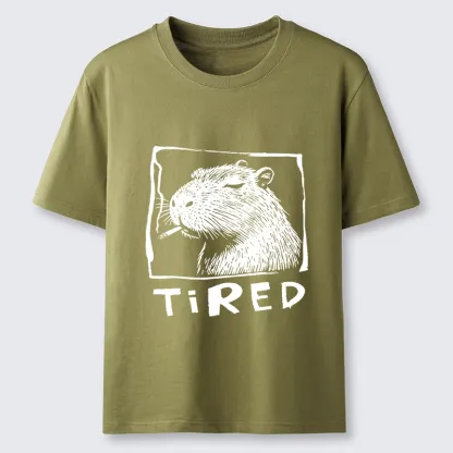 Tokyo-Tiger Tired Life Funny Capybara Art Classic T-Shirt