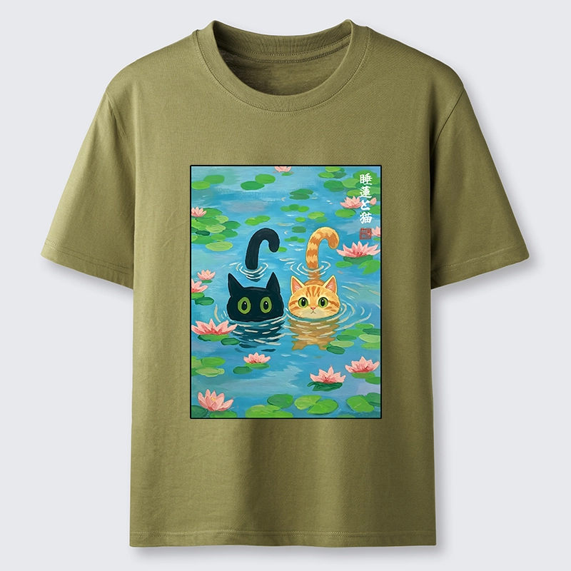 Tokyo-Tiger Cats In The Lotus Pond Classic T-Shirt