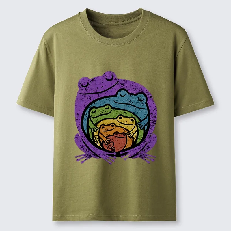 Tokyo-Tiger Rainbow Frogs Hugging Classic T-Shirt