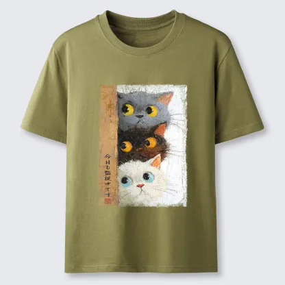 Tokyo-Tiger Three Cute Cats Watch You Classic T-Shirt