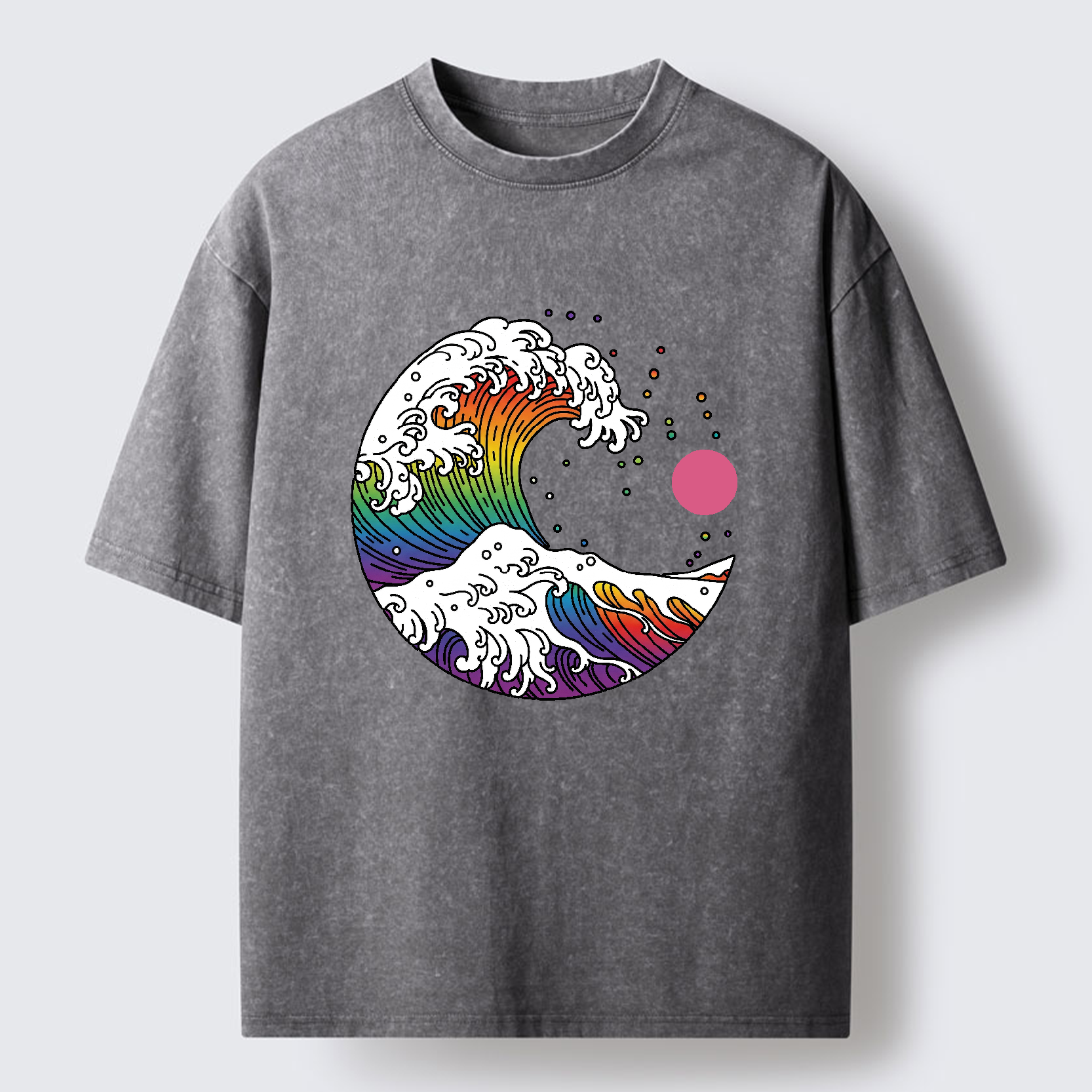 Tokyo-Tiger Rainbow Waves Washed T-Shirt