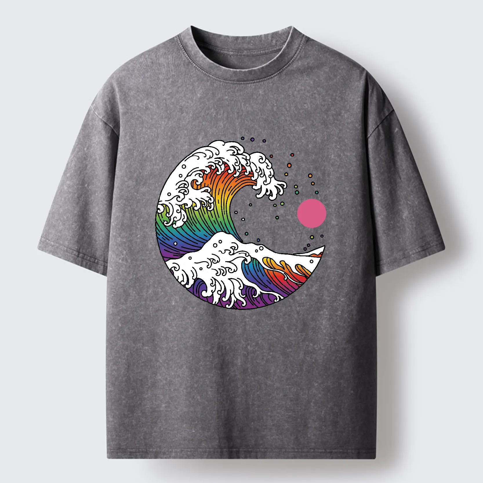 Tokyo-Tiger Rainbow Waves Washed T-Shirt