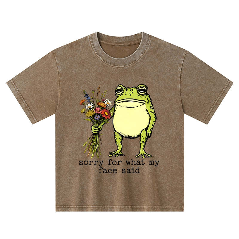Tokyo-Tiger Frog Sorry Mode Activated Washed T-Shirt