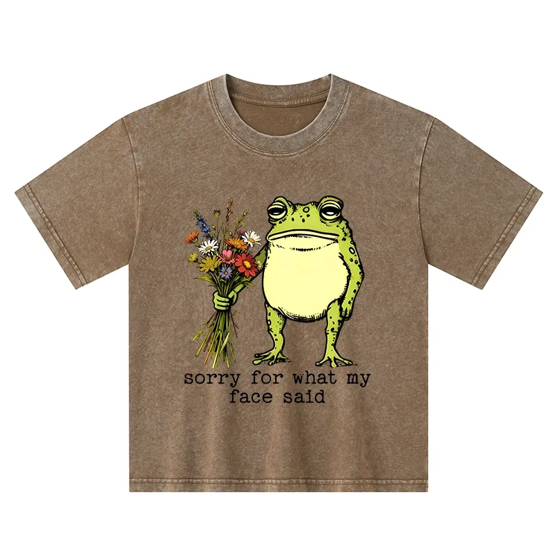 Tokyo-Tiger Frog Sorry Mode Activated Washed T-Shirt