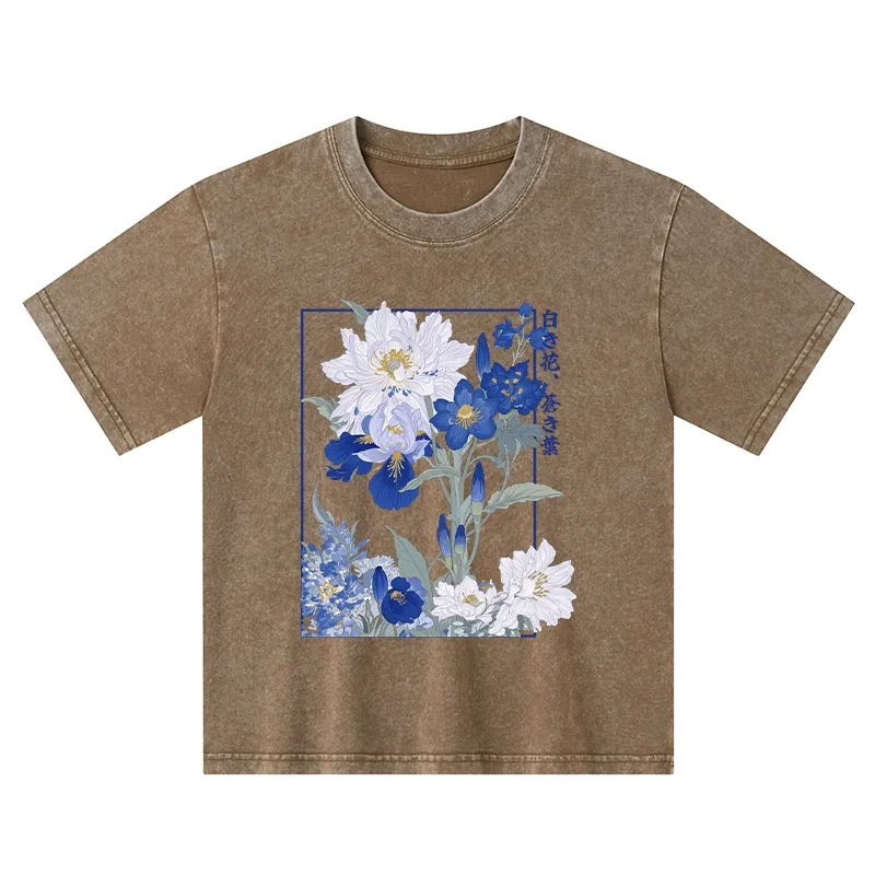 Tokyo-Tiger Blossoms Of The Firmament Kids Washed T-Shirt