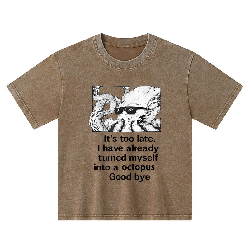 Tokyo-Tiger Octopus Meme I Disappeared Completely Kids Washed T-Shirt