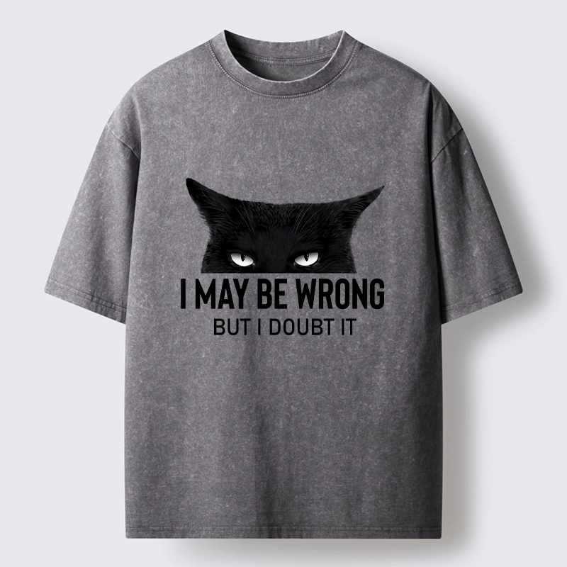 Tokyo-Tiger Confident Cat Attitude Meme Washed T-Shirt