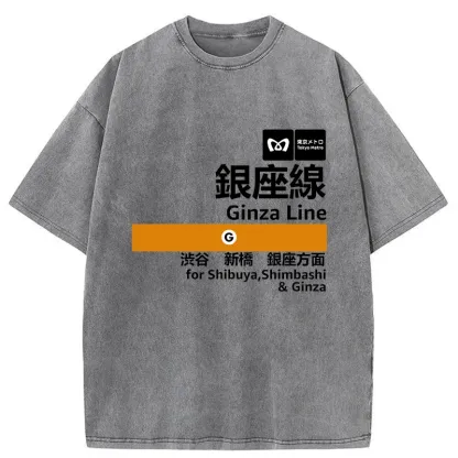 Tokyo-Tiger Ginza Line Japan Washed T-Shirt