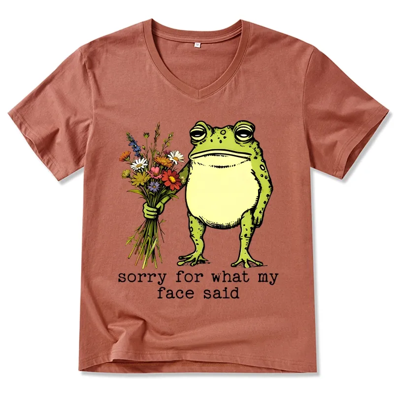 Tokyo-Tiger Frog Sorry Mode Activated V-Neck Classic T-Shirt Sale