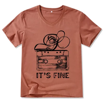 Tokyo-Tiger Cassette Fine Meme V-Neck Classic T-Shirt