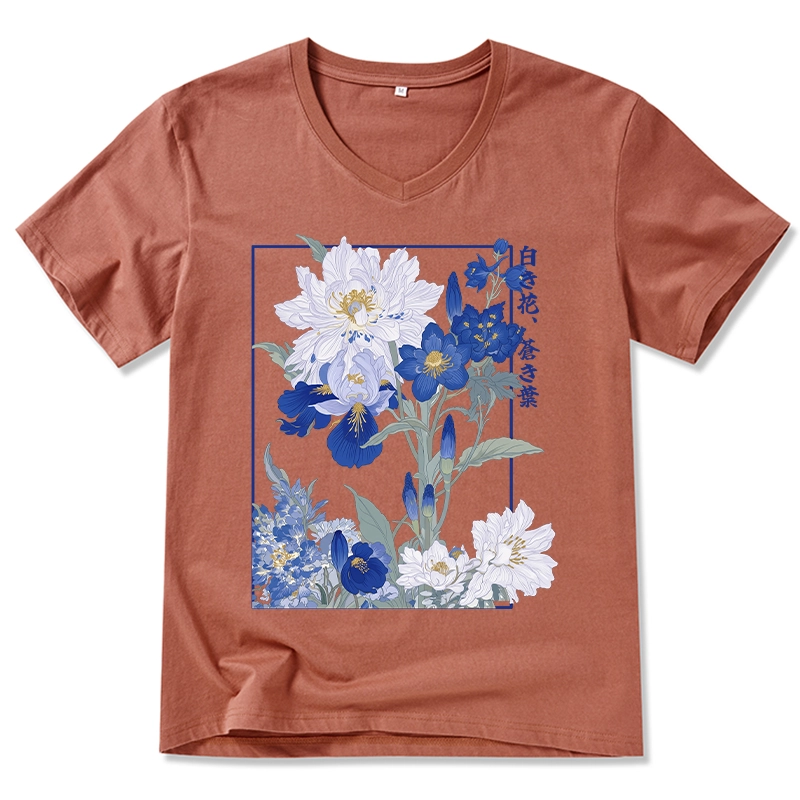 Tokyo-Tiger Blossoms Of The Firmament V-Neck Classic T-Shirt