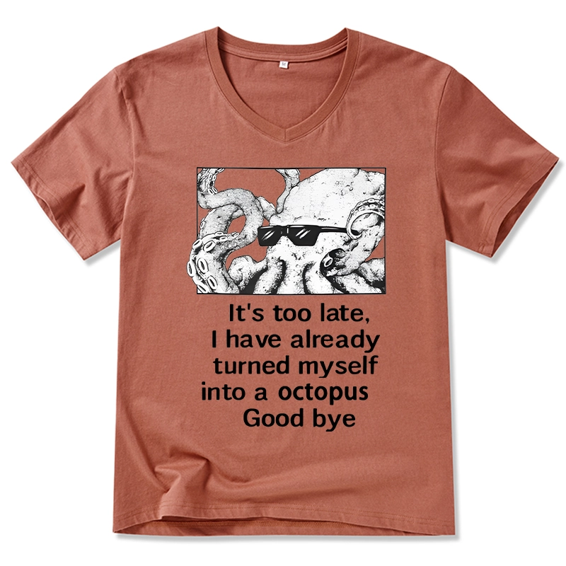 Tokyo-Tiger Octopus Meme I Disappeared Completely V-Neck Classic T-Shirt