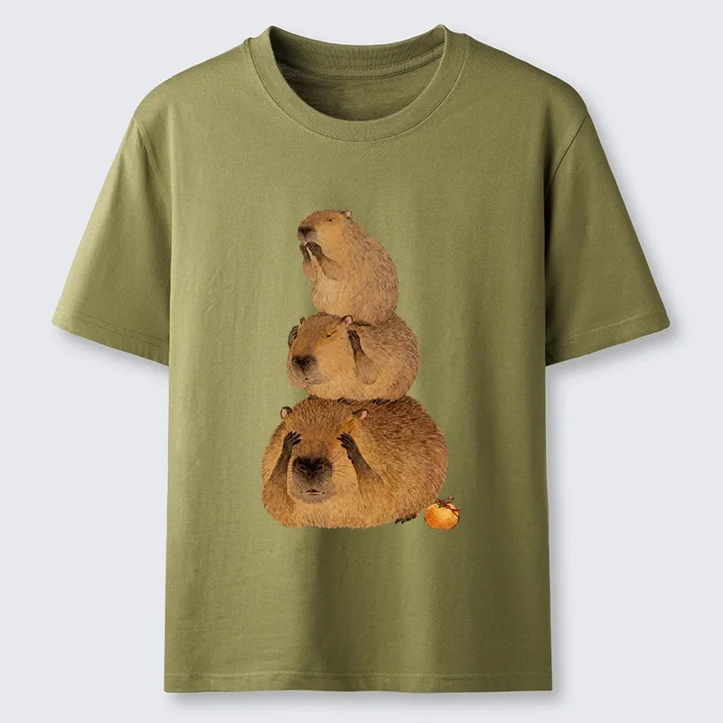Tokyo-Tiger Capybara Hear No Evil Meme Classic T-Shirt