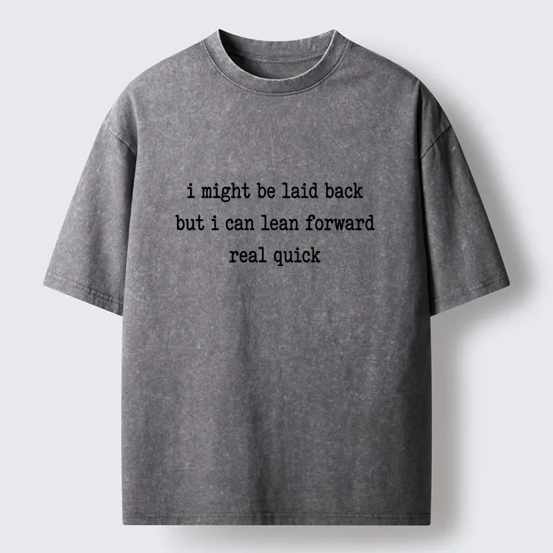 Tokyo-Tiger Funny Laid Back Attitude Quote Washed T-Shirt