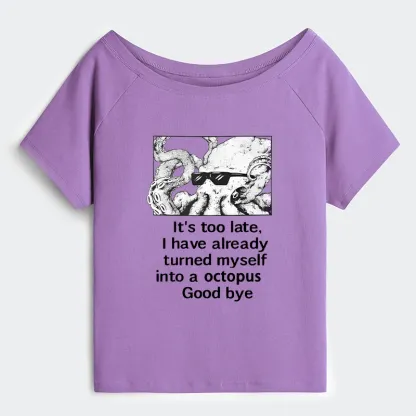 Tokyo-Tiger Octopus Meme I Disappeared Completely Off Shoulder T-Shirt