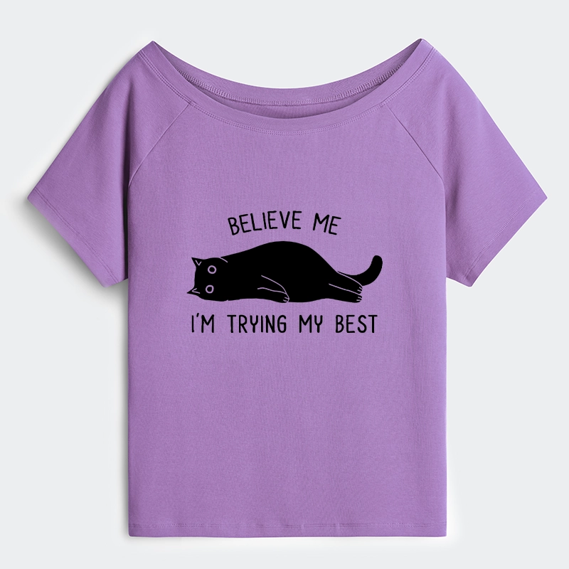 Tokyo-Tiger When Life Is Hard Nap First Off Shoulder T-Shirt