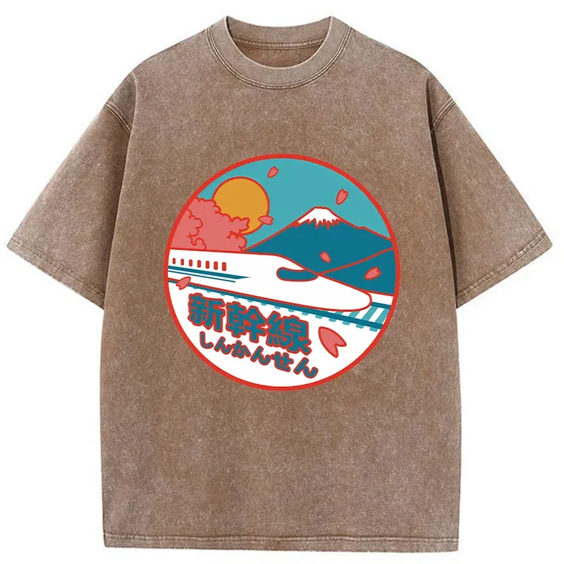 Tokyo-Tiger Japan Shinkansen Washed T-Shirt