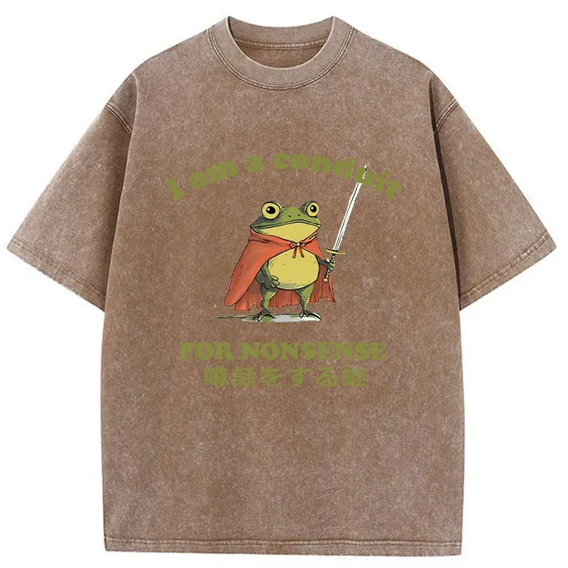 Tokyo-Tiger Nonsense Frog Washed T-Shirt