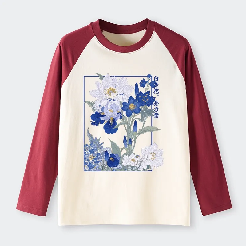 Tokyo-Tiger Blossoms Of The Firmament Raglan Long Sleeve T-shirt