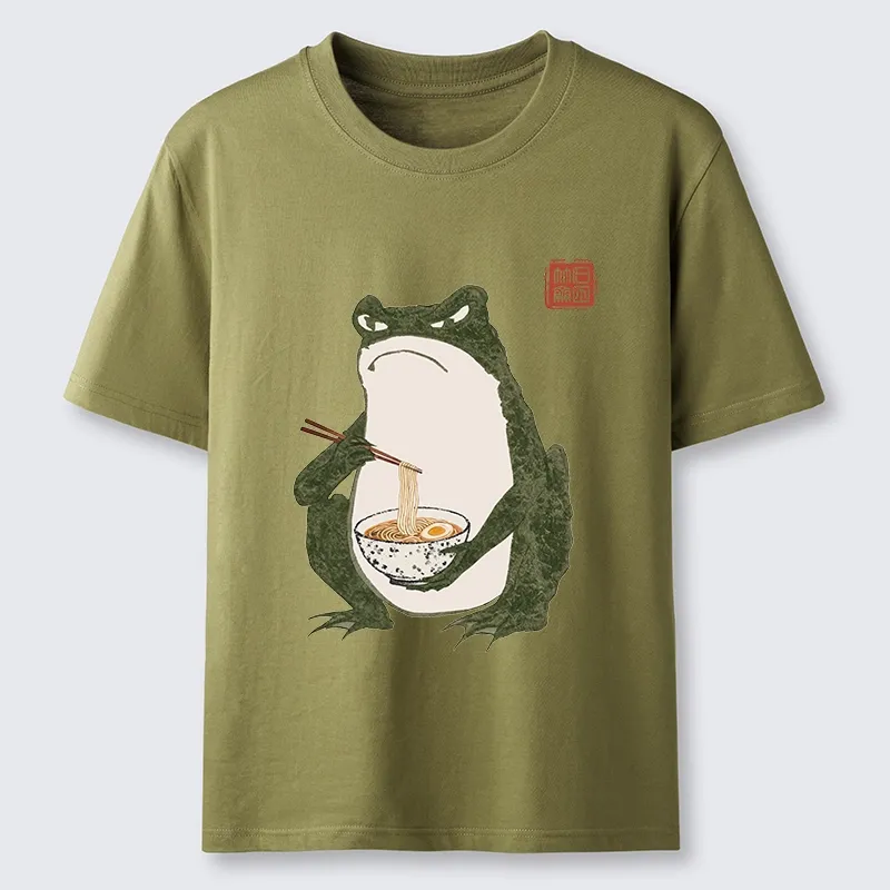 Tokyo-Tiger Grumpy Frog Loves Ramen Classic T-Shirt