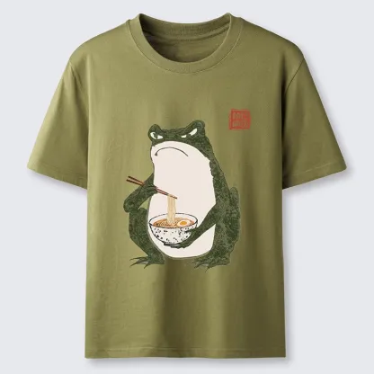 Tokyo-Tiger Grumpy Frog Loves Ramen Classic T-Shirt