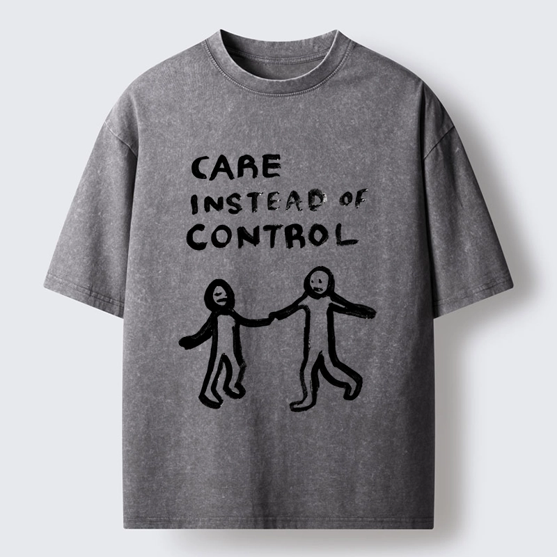 Tokyo-Tiger Choose Care Not Control Washed T-Shirt