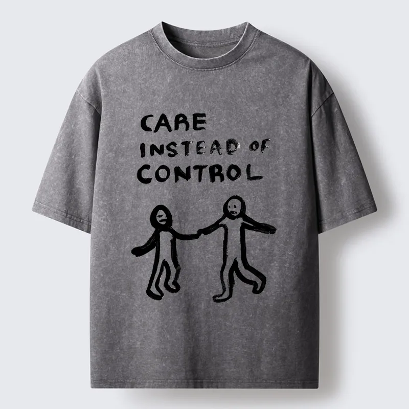 Tokyo-Tiger Choose Care Not Control Washed T-Shirt