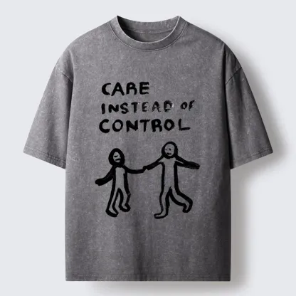 Tokyo-Tiger Choose Care Not Control Washed T-Shirt