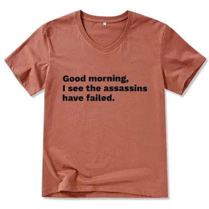 Tokyo-Tiger Assassins Failed Morning Quote Art V-Neck Classic T-Shirt