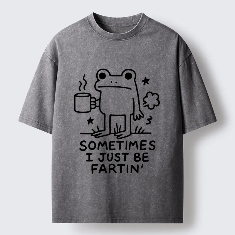 Tokyo-Tiger Sometimes A Frog Just Needs To Fart Washed T-Shirt