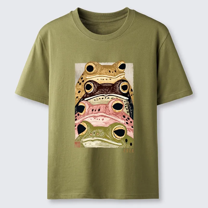 Tokyo-Tiger Whimsical Multi Colored Frog Art Classic T-Shirt