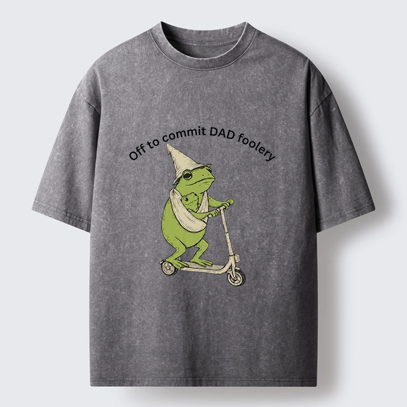 Tokyo-Tiger Frog Dad Foolery Adventure Time Washed T-Shirt
