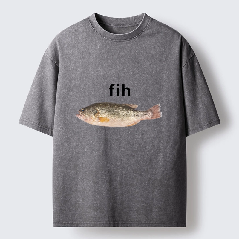 Tokyo-Tiger Fih The Fish Funny Meme Washed T-Shirt